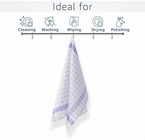 Amago - 100 Percent Cotton Tea Towels (Pack of 10), 50 x 70 cm - Blue