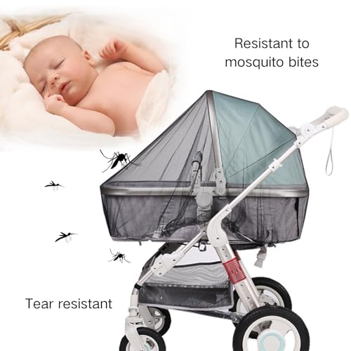 Miniatura 3 de Ninespring Mosquitera Carrito Bebe Universal,Mosquitera Para Carro Bebe,Mosquitera Red Anti-Insectos Universal, Silla De Paseo Y Cuna De Viaje,Lavable,Negro