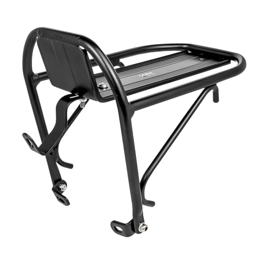 GORIX(ゴリックス) フロントラック 自転車 荷台 キャリア フロントキャリア クロスバイク 700c 24-28インチ アルミ 軽量 前 自転車キャリア 通勤 ツーリング(GFR5566)