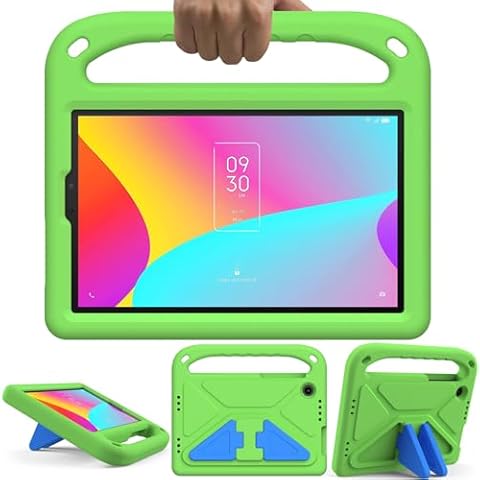 GOZOPO Kids Case for TCL Tab 8 LE 2023 Tablet, Lightweight Shockproof Handle Stand Cover for TCL Tab 8 LE (9137W) / TCL Tab 8 WiFi (9132X) (Green) Cover