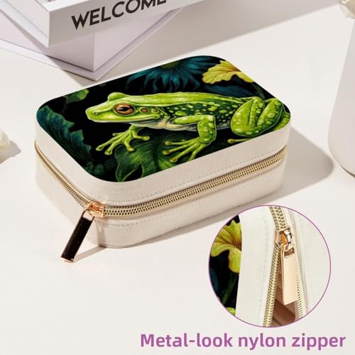 Joyero de viaje de terciopelo con forma de rana, un regalo original para guardar aretes y pulseras 7