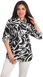 Women's Fashion Decorative Blouse Light And Comfortable Design Roll-Up Sleeves Regular Fit Various Shapes Elegant And Practical For Every Occasion Black Code 133