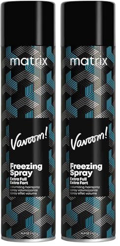 Image of Matrix Vavoom Freeze Spray Extra Full Volumising Hairspray and Dry Shampoo, Locks in Volume and Absorbs Oil with High Hold and Satin Shine, 500ml (Pack of 2)