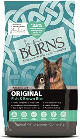 Burns Pet Nutrition Hypoallergenic Complete Dry Dog Food Adult and Senior Dog Original Fish and Brown Rice 2 kg
