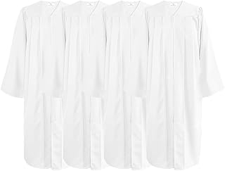 goprety 4 Pcs Choir Robes for Church Adults Baptism Robes for Water Baptism Unisex Matte Graduation Gown