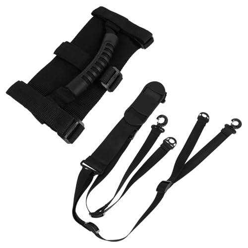 Bandoulière pour trottinette électrique en PVC noir, sangle réglable vélos - 2 Pcs