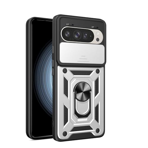 AGENIUS�EFor Pixel11 Pro �P�[�X �ϏՌ� �J�o�[ �J���������Y�J�o�[�t�� �����Y�ی� ��̌^�����O�t�� �X�^���h�@�\ �ԍڃz���_�[�Ή�(�V���o�[)
