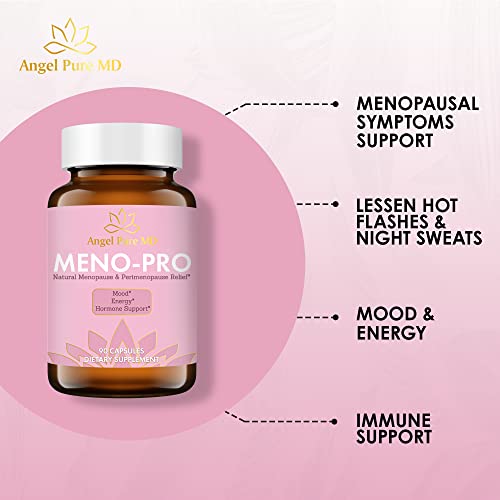 Angel Pure Md Prebiotic-Hormone Support For Women - Menopause Relief For Hot Flashes, Night Sweats, Mood Swings, & Hormone Balance - Menopause Support Prebiotic For Women - Non-Gmo Gluten Free #TOP4