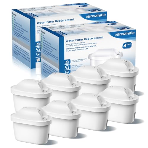 BREOILUTLE Cartuchos de filtro de agua compatibles con el hervidor Brita Marella, filtro de agua de repuesto para Brita Maxtra+ Plus Maxtra Pro All-in-1, reduce las impurezas (8, clásico)