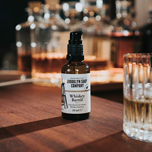 Whiskey Bartöl (50ml) · Brooklyn Soap Company · Bart Öl mit edler Whiskey Duftnote für 3-Tage-Bart oder Vollbart · Beard Oil als Geschenk für Männer und für die Reise ✓ - Image 6