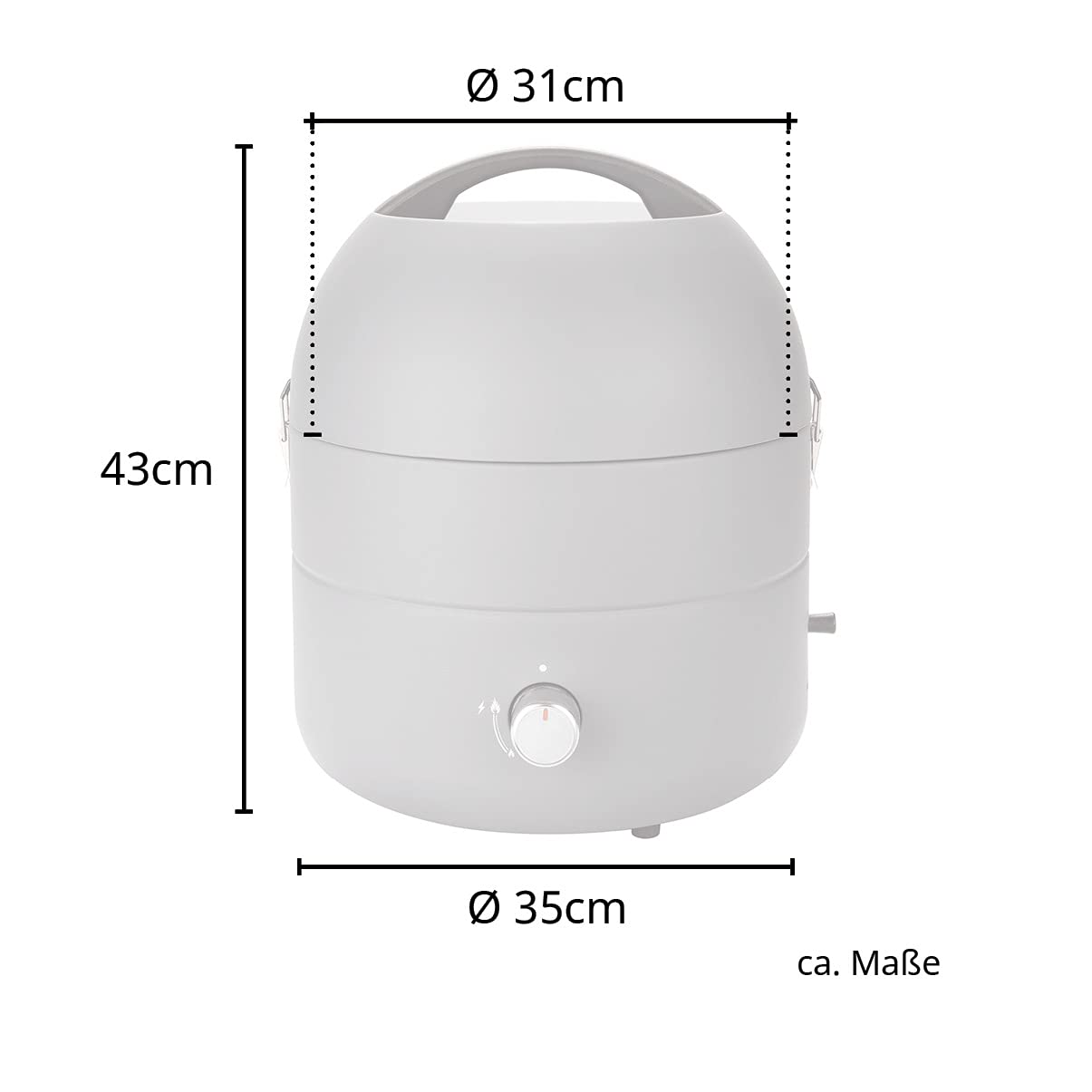 TAINO Grill-to-go Tischgrill Kompakt-Grill Gasgrill Gas Tisch Edelstahl-Brenner BBQ Camping