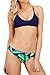 CUPSHE Women's Printing Padding Bikini Set Swimsuit (L, Peacock Printing)
