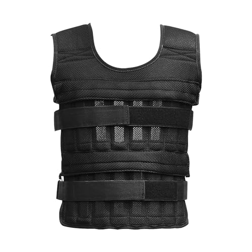 Natudeco Weighted Workout Vest Adjustable Running Vest Weight Vest Wtih Shoulder Pads For Jogging Weight Lifting Cardio Strength Training Walking (6.6LB)