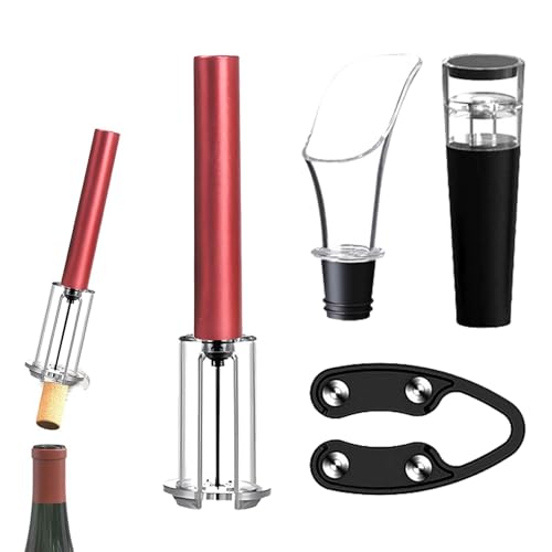 Duroecsain Kit de tire-bouchon pour vin, ouvre-bouteille de vin multifonctionnel, ouvre-bouteille de vin, ouvre-bouteille de vin manuel pour serveurs, serveurs, cuisine à la maison,
