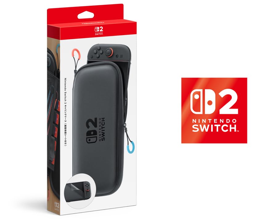 【任天堂純正品】Nintendo Switch 2 キャリングケース(画面保護シート付き) 【Amazon.co.jp限定特典】Nintendo Switch 2 ロゴデザインステッカー 同梱