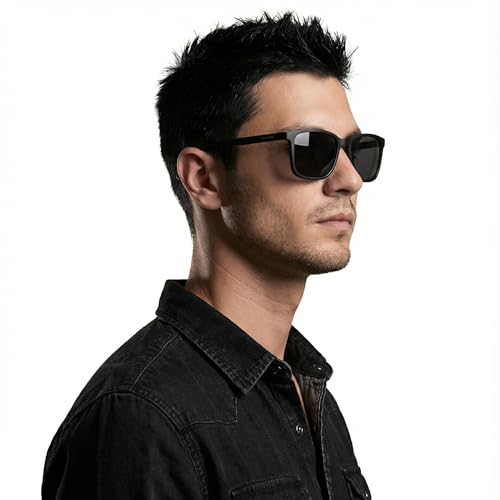 Image of Vincent Chase By Lenskart | Full Rim Square | Polarized Sunglasses Stylish |100% UV Protected | For Men & Women (Large, VC S18707)