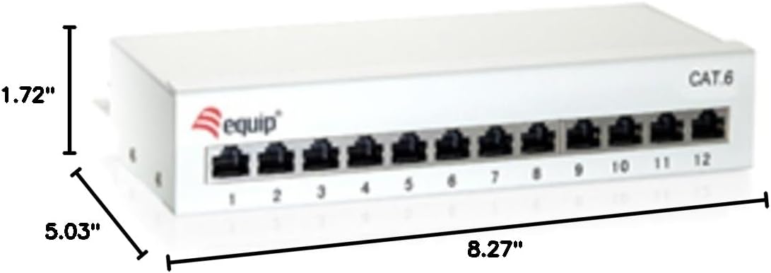 Equip Patch Panel 12x RJ45 Cat6 Desktop