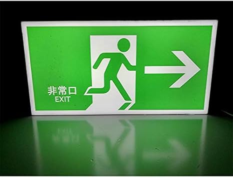 Amazon Ledデザインライト 非常口 誘導灯 店舗 飲食店 サイン 看板 インテリア 雑貨 置物 Lサイズ 1 置物 オブジェ オンライン通販
