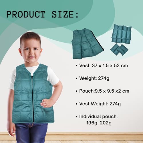 Playlearn Weighted Vest, Adjustable Sensory Compression Vest, Small - Image 2