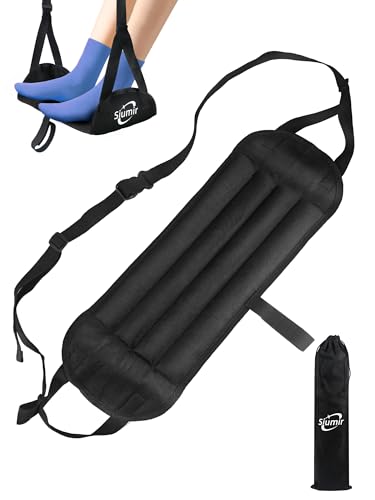 Airplane Foot Rest, Wider Foot Hammock for Plane Travel to Relax Your Feet, Upgraded Support/No Clashing/Thickened Foam/Portable Design, Also for Long Car Trips and Offices