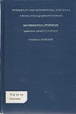 Mathematical Statistics: A Decision Theoretic Approach