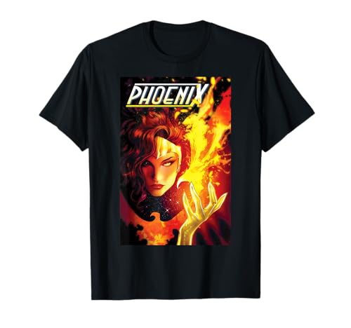 Marvel X-Men Jean Grey Phoenix Force Portrait Comic Cover T-Shirt