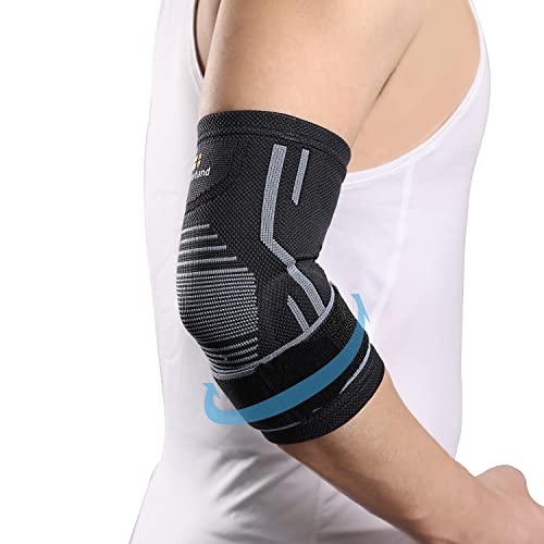 Comforband Elbow Brace For Tendonitis And Tennis Elbow, Copper-Infused Elbow Compression Sleeve With Adjustable Strap For Men And Women, Golfer Elbow Treatment, Weightlifting, Arthritis, Workouts (1, Medium) #TOP11