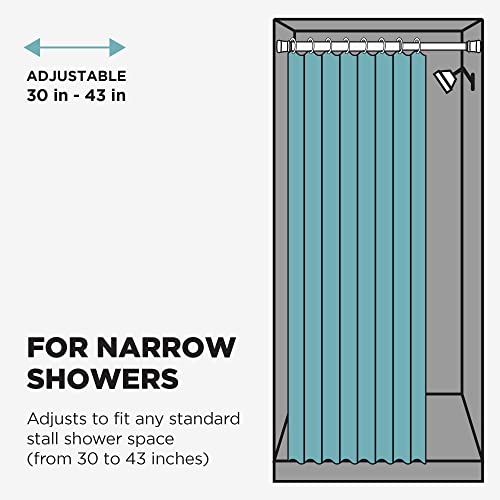 Zenna Home NeverRust Adjustable Tension Shower Curtain Rod, Rustproof and Stall-Sized, 30 to 43 Inches, Chrome by Zenna Home - Used condition - Image 6