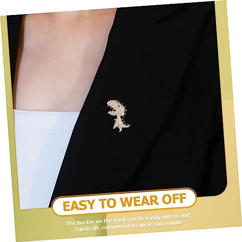 Broche forme de dinosaure cartoon accessoire décoratif double pour sweaters et vestes - 4