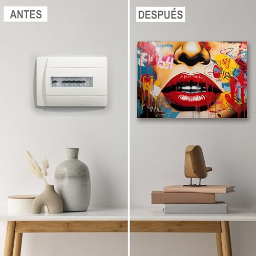 Miniatura 3 de Lafabricadelcuadro Tapa Contador De Luz Decorativa Cuadro Cubre Contador Eléctrico En Madera Mdf Disponible En 40 Diseños Y 2 Tamaños - Medida Externa Ac 107, 46x32 Cm
