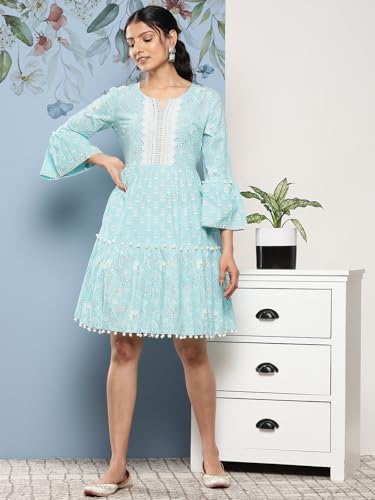 Robe bleu clair Varanga confortable pour sublimer la taille S - 5