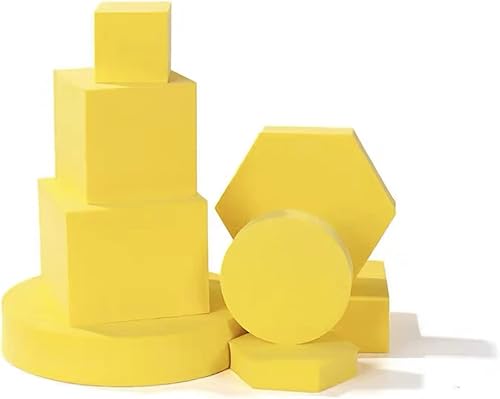 Miniatura 10 de Yiemoge Juego de 8 piezas de accesorios geométricos para fotos, de espuma dura para fondos, manualidades, lápiz labial, joyas, cosméticos,