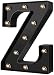 Produktbild FENGLI Mode LED-Leuchten Letters, ABS + PP Led Untertitel Lampe 26 Alphabet Schwarz Dekorative Marquee Lampen for Hochzeit Geburtstag Hausbar (Color : Z)