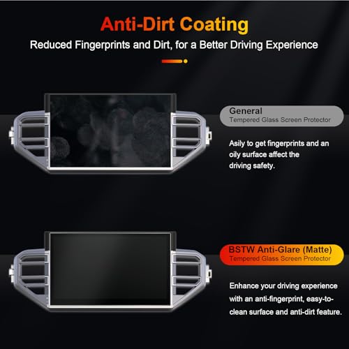BSTW Tundra Screen Protector 2024 Matte for 2022-2026 Tundra/Sequoia 3rd Gen 14 inch Touchscreen for 2024 Toyota Tundra Accessories 9H Anti-Fingerprint & Glare Tempered Glass Film by BSTW - Image 3