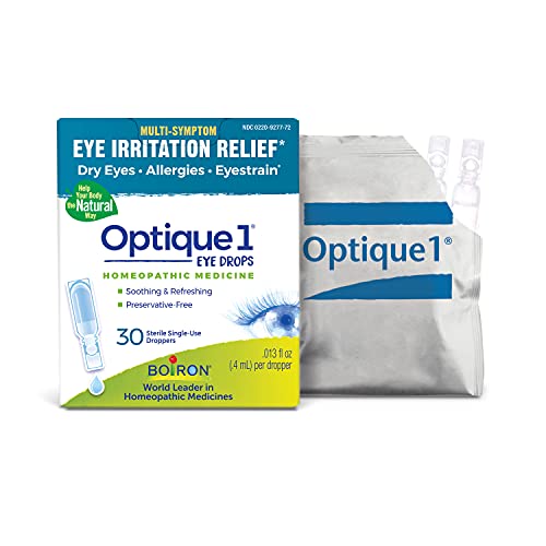 Boiron Optique1 Preservative Free Eye Drops for Relief from Eye Irritation, Dry Eyes, Allergies, Eyestrain, & Red Itchy Eyes, Single-Unit Doses - 30 Count #1