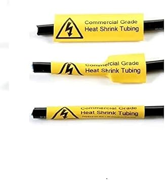 Rhino Heat Shrink Tube Label 1/2 18056 A18056 Compatible with DYMO Rhino Pro 4200 5200 5000 6000 Industrial Label Maker, Black on Yellow, 1/2 x 4.9', 3-Pack