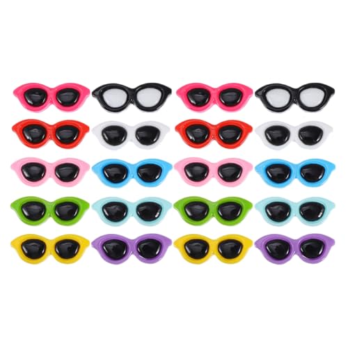 SHINYPASING ミニチュアドールの衣装用ミニグラス樹脂チャーム20pcs ヘアアクセサリーと切り抜き帳用DIYクラフトパーツ なイベント装飾とファッ