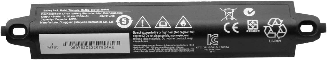 Exmate Batteria per Bose SoundLink III 330107 359498 330107A 359495 330105,Bose SoundLink Bluetooth Mobile speaker II 404600 [11,1V 2600 mAh]