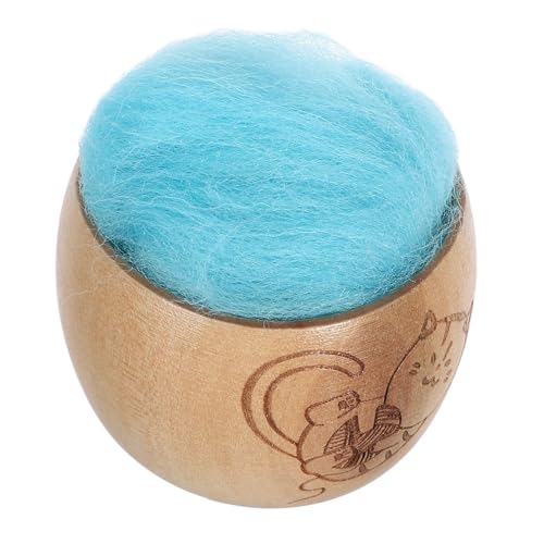 HOODANCOS Pintosa De La Base De Madera Pincushos De Estilo De Estilo Japonés Soporte De Aguja Para Coser Manualidades De Bricolaje De Aguja De Acolchado (sin Fieltro)