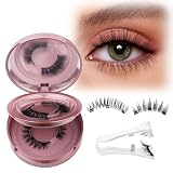 GEMERRY Magnetic Eyelashes with Applicator Natural Look Soft Magnetic Lashes No Glue No Eyeliner Needed Lash Applicator Tool Kit Easy to Wear and Remove