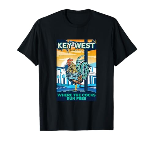 Photo de Key West Florida Rooster Funny Where The Chicken Run Free T-Shirt