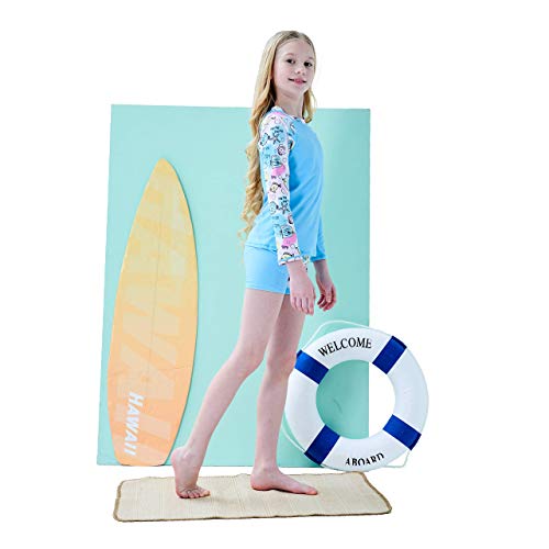 Ovovod Girls Swimsuit Two Piece Rash Guard Set For 4-14 Years Upf 50+ Uv Protective Long Sleeve Swimwear #TOP3