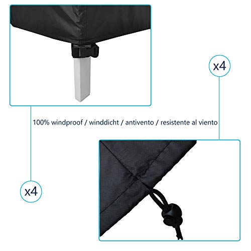 Copertura Per Sedia Da Esterno Covermates - Coprisedie E Sedie In Poliestere Resistente Alle Intemperie Con Coulisse 46l X 32p X 42a Ripstop Nero~p115684767