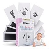 Baby Hand and Footprint Kit – Inkless Clean Touch, Non-Toxic & Safe for Newborn Skin – Keepsake for New Baby, Baby Shower Gift, Boy or Girl, Inkless Footprint Kit for Babies, Dogs & Cats