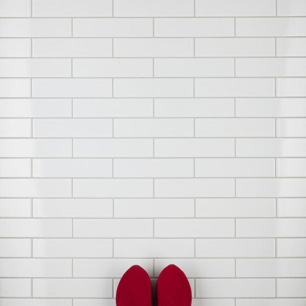 Metro Soho Subway Glossy White 1-3/4" x 7-3/4" Ceramic Floor and Wall Tile