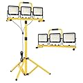 30000 Lumen LED Work Light with Stand, 3 Adjustable Head Portable Work Light with 324 Super-Powerful LED Lamp Beads and 16.4FT Cord, Waterproof Tripod Work Lights with 6500 Kelvin Color Temperature