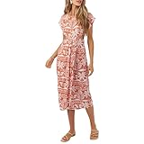 Robe midi Cindi pour femme, abricot, taille XL