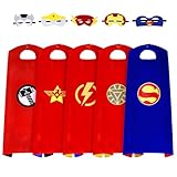 InPoTo Superhero Capes for Kids,Hero Capes and Masks Fit for 4-12years old boy and girls Dress up and Holiday Costumes. (Classic)