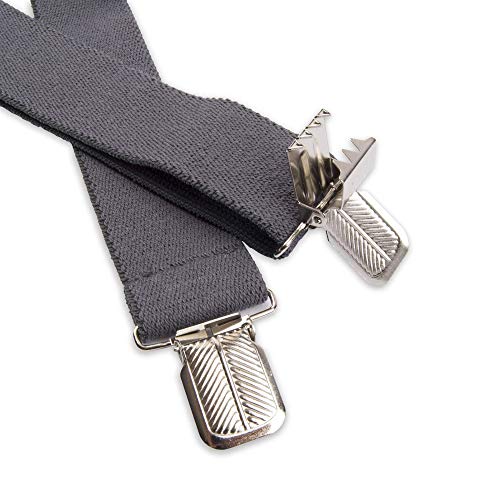 Dickies Mens 1-1/4 Solid Straight Clip Suspenders, Charcoal, Extended Size Us #TOP1