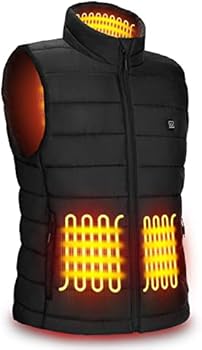Verwarmd Vest, AGUG Verwarmingsvest voor Heren/Dames 3 Temperatuurmodi Verwarmbaar Vest Winterwarmtevest Elektrische Bodywarmer Thermische Jas Skiën Camping Verwarmde Jassen (Geen Batterij) Dames,M